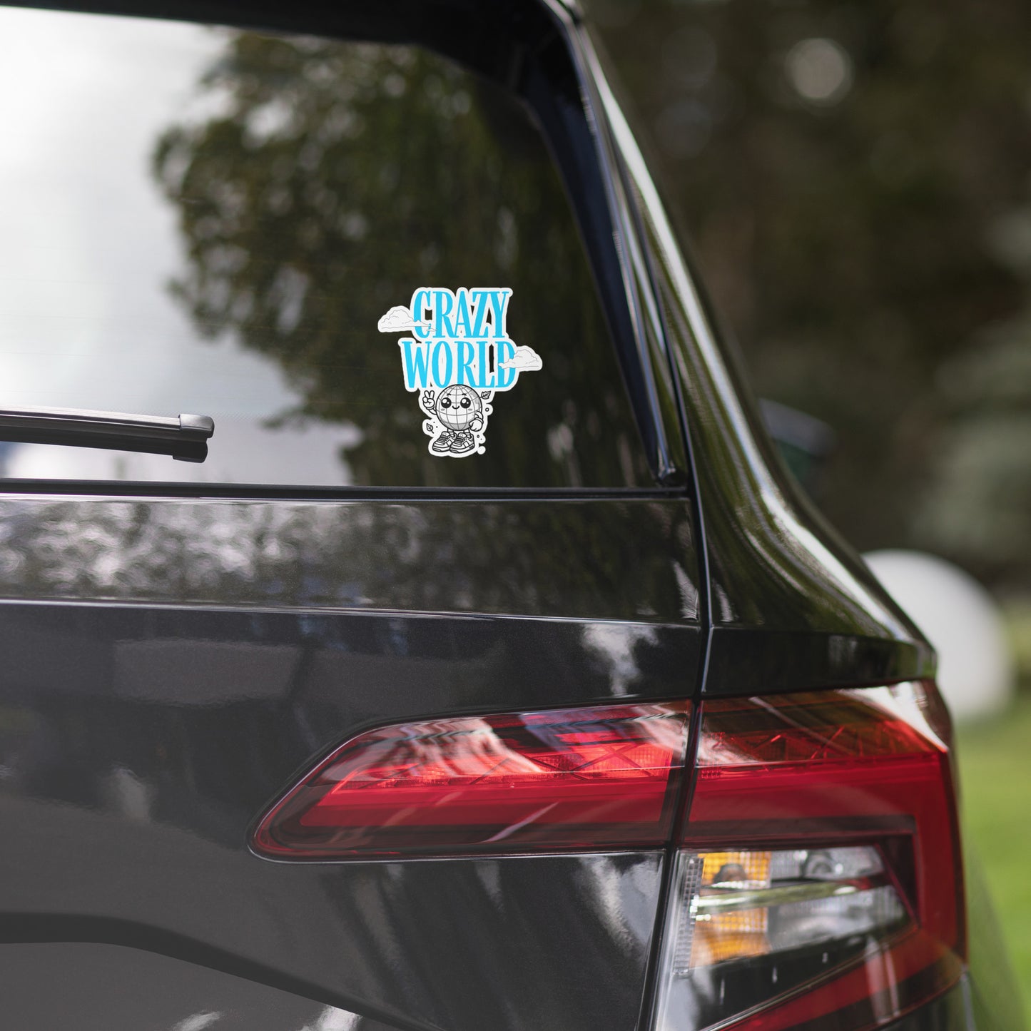 Crazy World Sticker