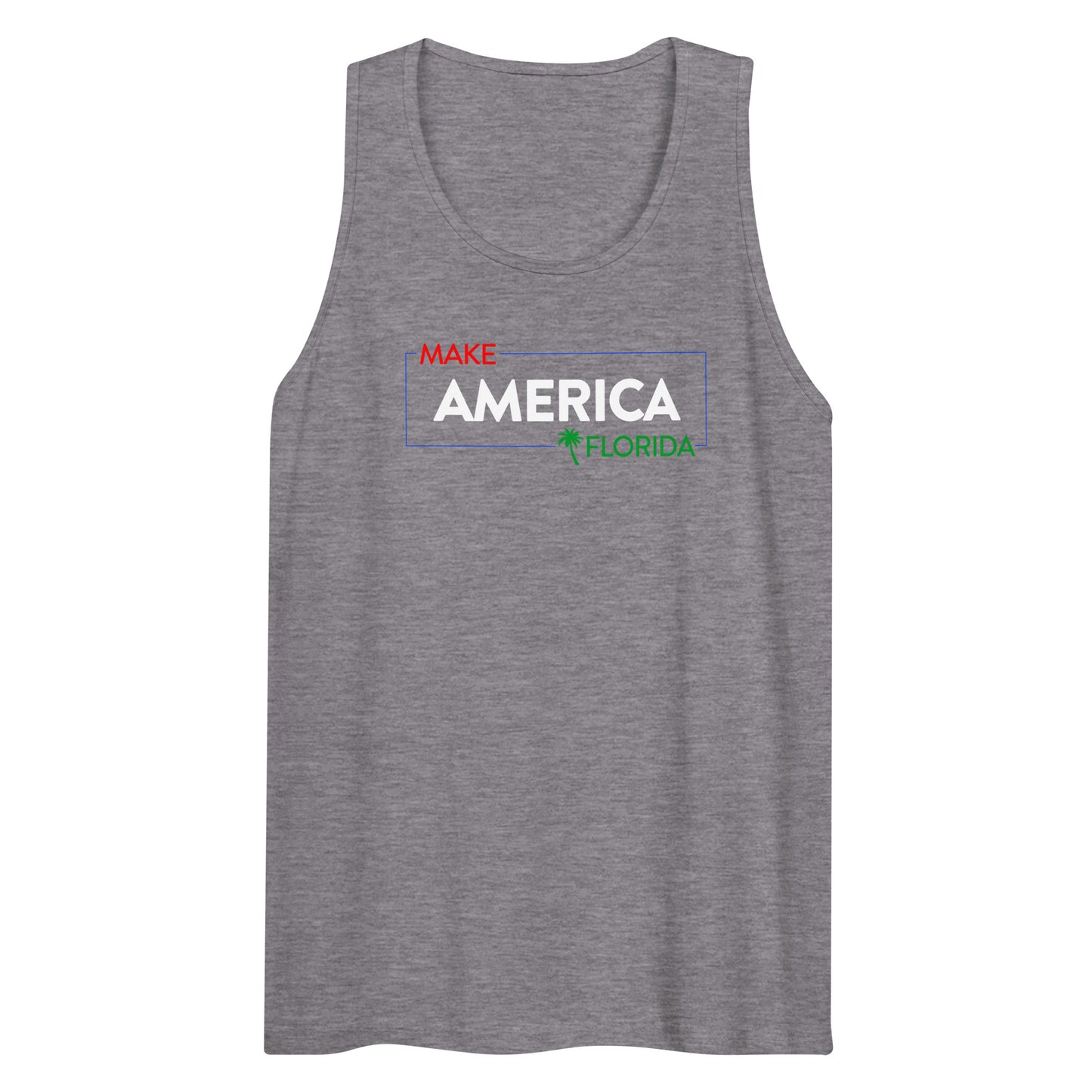 Men's 'Make America Florida' Premium Tank Top (Red/White/Green Text)