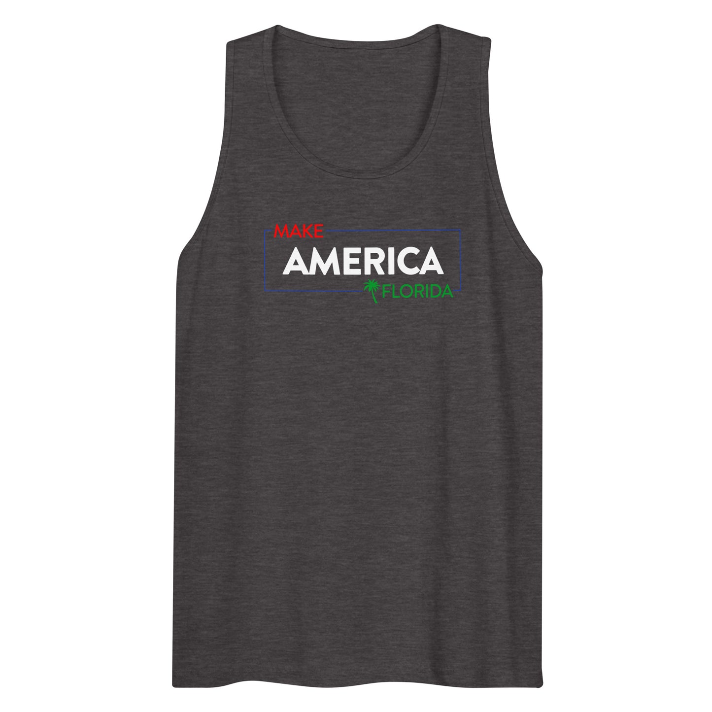 Men's 'Make America Florida' Premium Tank Top (Red/White/Green Text)