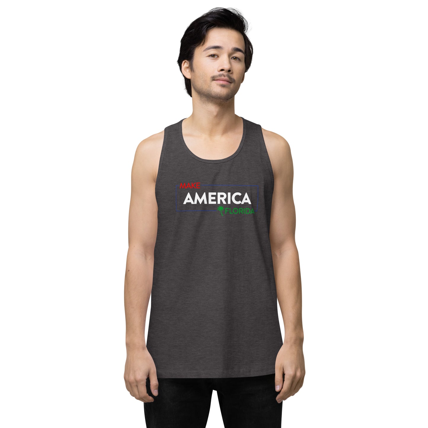 Men's 'Make America Florida' Premium Tank Top (Red/White/Green Text)