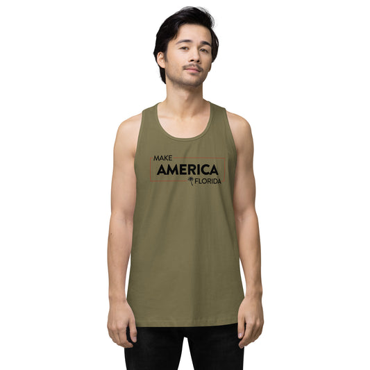 Men’s 'Make America Florida' Premium Tank Top (Black Text)