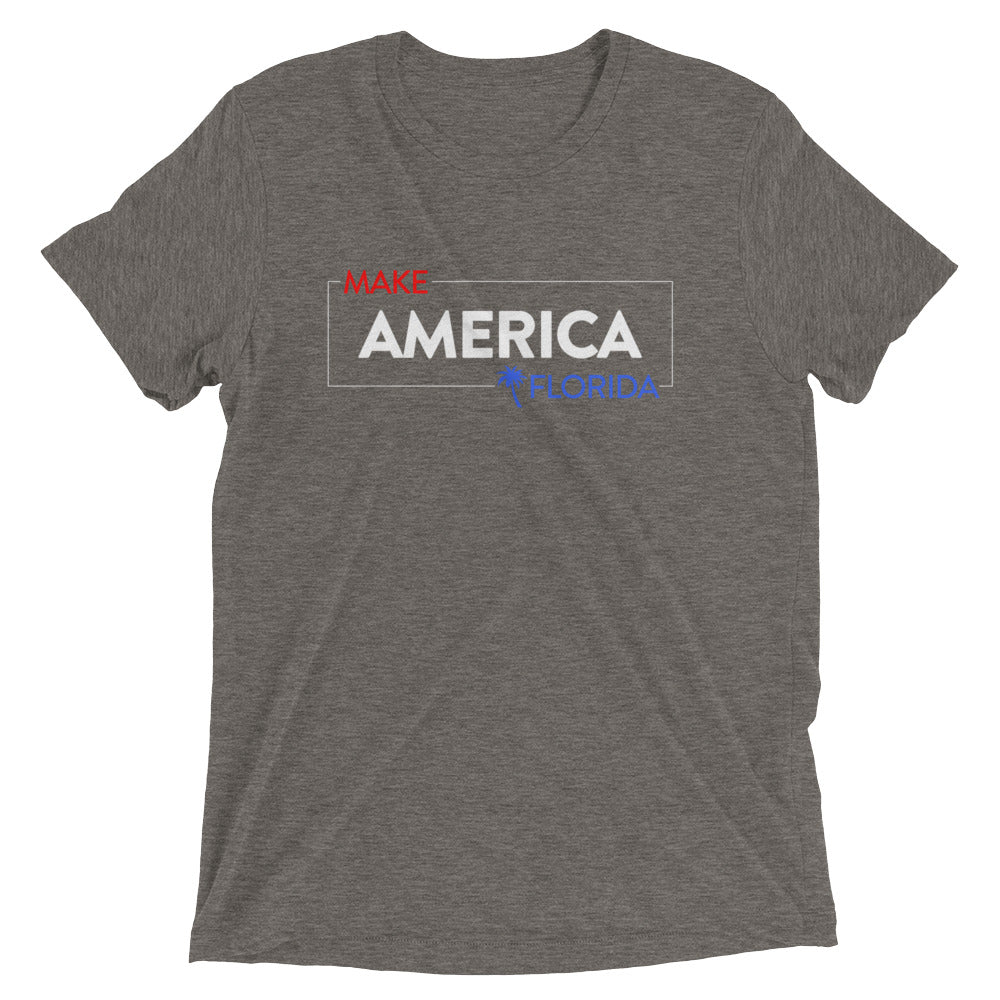 Make America Florida T-Shirt (Red/White/Blue Text)