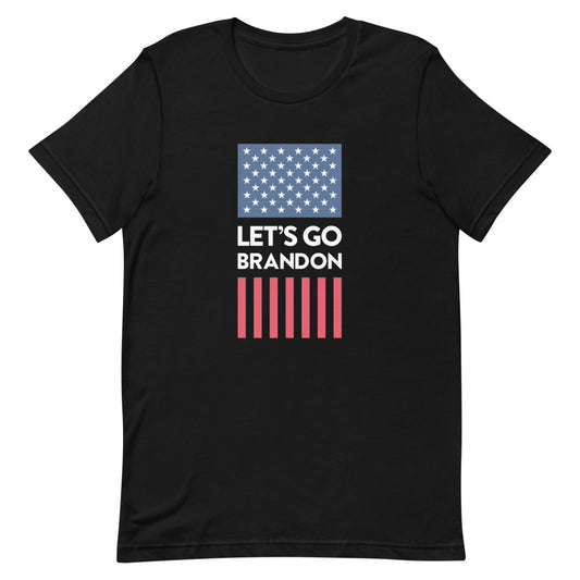 Let's Go Brandon USA Flag T-Shirt (Black)