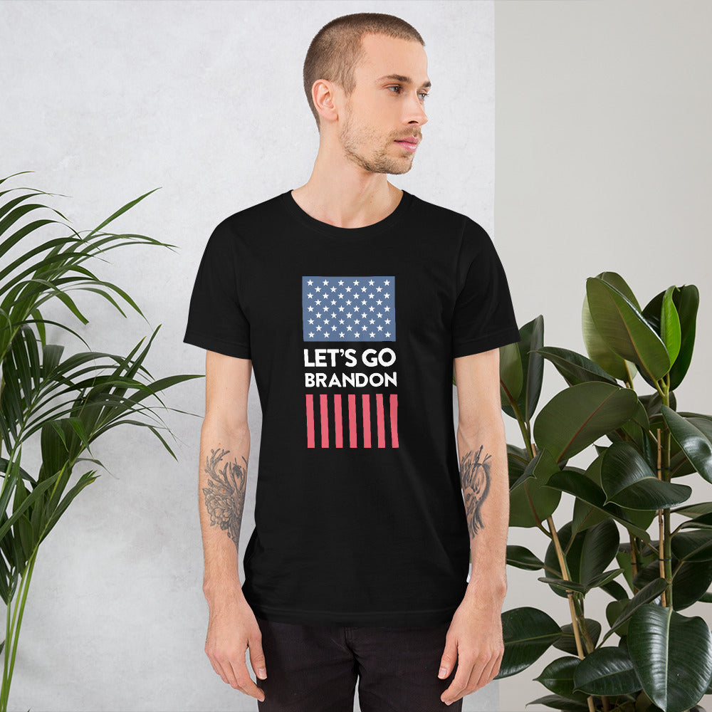 Let's Go Brandon USA Flag T-Shirt (Black)